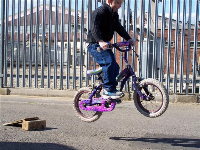 he's four! (notice the tongue)